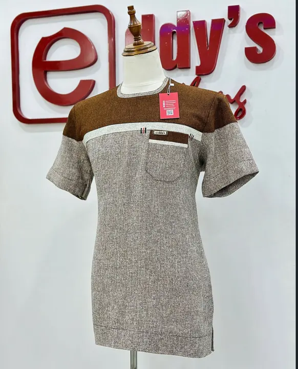 Stone and brown two-tone top