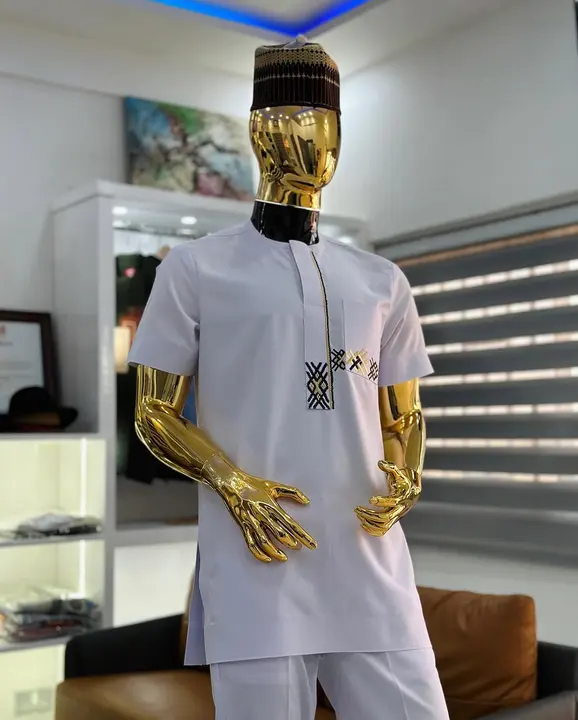 White set in the showroom